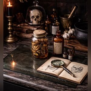 Vintage Histopathology Lab Glass Board Medical Oddity Dark Academia Goth Decor